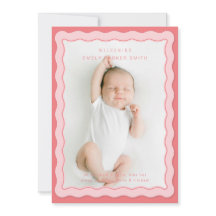 Wavy Roze Dubbele Rand Schattige Ontwerp