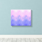 Wavy Roze Paarse Abstract Canvas Afdruk (Insitu (Houten vloer))