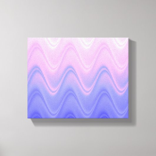 Wavy Roze Paarse Abstract Canvas Afdruk (Voorkant)