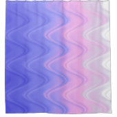 Wavy Roze Paarse Abstract Douchegordijn (Voorkant)