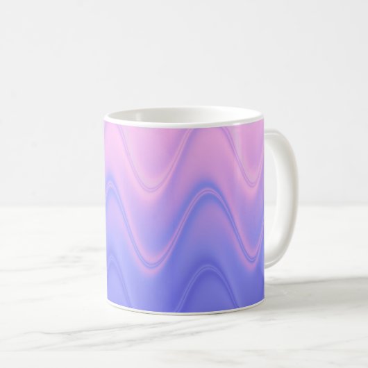 Wavy Roze Paarse Abstract Koffiemok (Voorkant rechts)