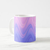 Wavy Roze Paarse Abstract Koffiemok (Voorkant links)