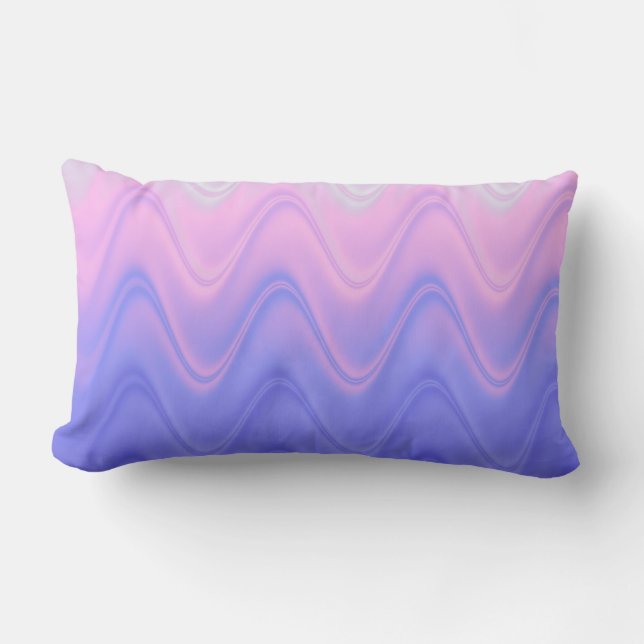 Wavy Roze Paarse Abstract Kussen (Voorkant)