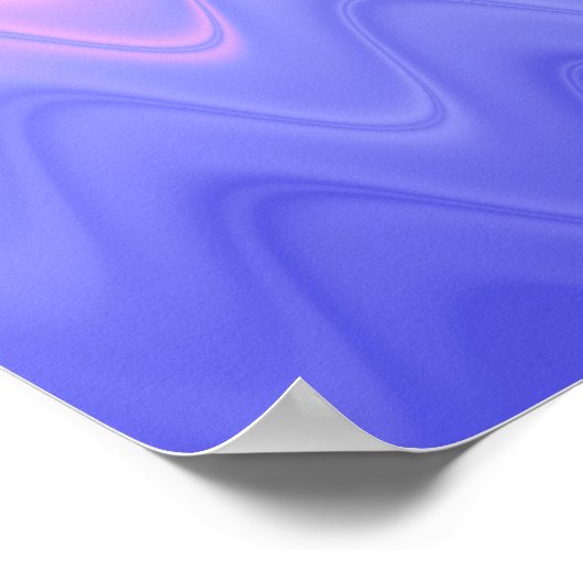 Wavy Roze Paarse Abstract Poster (Hoek)