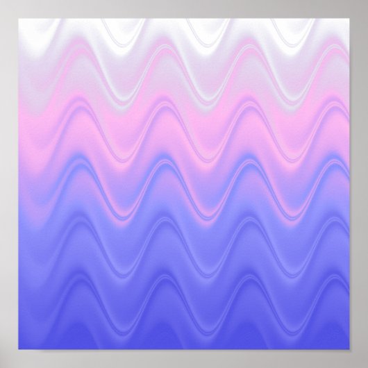 Wavy Roze Paarse Abstract Poster (Voorkant)