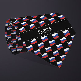 Wavy Rusland Vlag patroon Stropdas