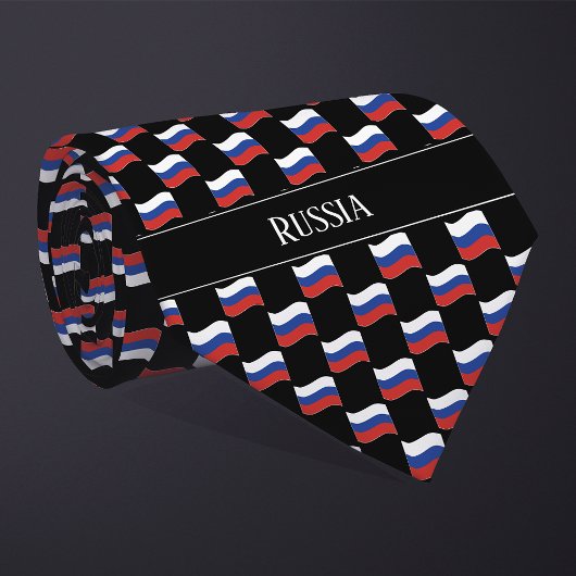 Wavy Rusland Vlag patroon Stropdas