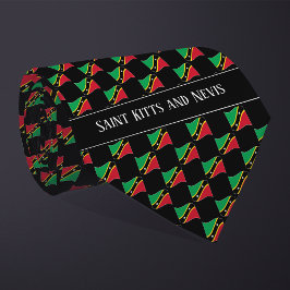 Wavy Saint Kitts en Nevis Vlag Patroon Stropdas