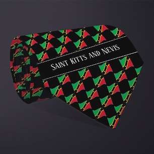 Wavy Saint Kitts en Nevis Vlag Patroon Stropdas