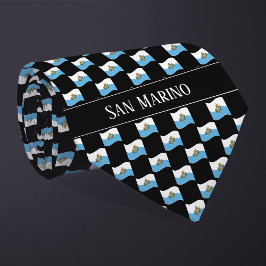 Wavy San Marino Flag Pattern  Stropdas