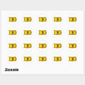 Wavy Schotse vlag Ronde Sticker (Vel)
