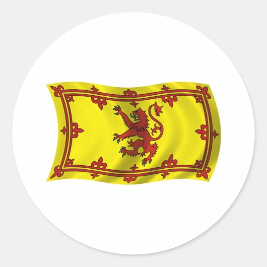 Wavy Schotse vlag Ronde Sticker (Voorkant)