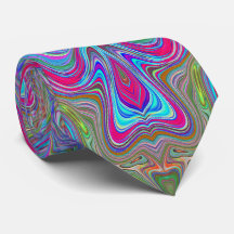Wavy Sky Blue Multicolored Trippy Pattern
