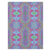 Wavy Sky Blue Multicolored Trippy Pattern Tafelkleed (Voorkant)