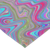 Wavy Sky Blue Multicolored Trippy Pattern Tafelkleed (Gekanteld)