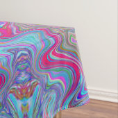 Wavy Sky Blue Multicolored Trippy Pattern Tafelkleed (Voorbeeld)