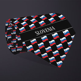 Wavy Slovenia Flag Pattern  Stropdas