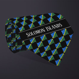 Wavy Solomon Islands Flag Pattern  Stropdas