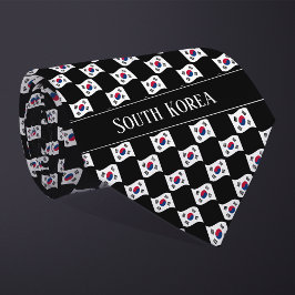 Wavy South Korea Flag Pattern  Stropdas