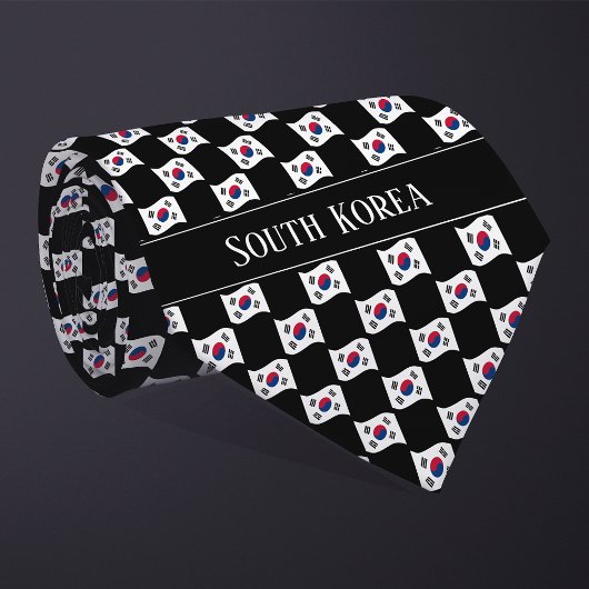 Wavy South Korea Flag Pattern  Stropdas