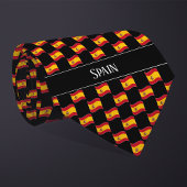 Wavy Spain Flag Pattern Stropdas