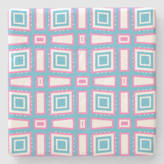 Wavy Square Limestone Onderzetters (Voorkant)