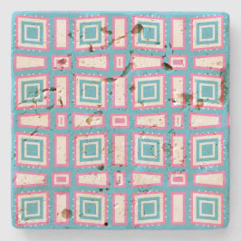 Wavy Square travertijn Onderzetters