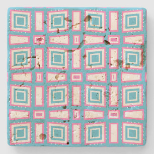 Wavy Square travertijn Onderzetters