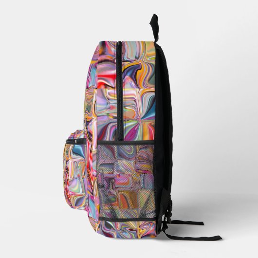 Wavy Squares of Time Bedrukte Rugzak (Rechts)