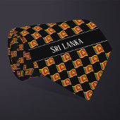 Wavy Sri Lanka Flag Pattern  Stropdas