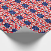 Wavy Star Spangled Banner Flag Cadeaupapier (Hoek)