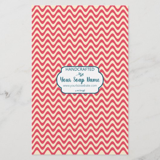 Wavy Stripe Soap Wrap Paper (Voorkant)