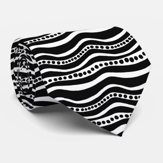 Wavy Stripe Stropdas (Opgerold)