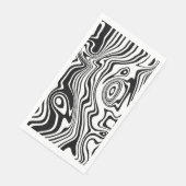 Wavy Stripe Zwart Wit servetten (Hoek)