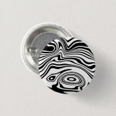Wavy Stripe Zwart-witte Button (Voorkant /achterkant)