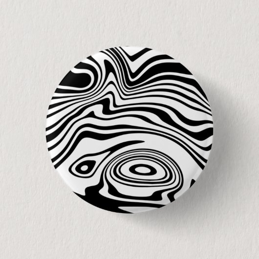 Wavy Stripe Zwart-witte Button (Voorkant)