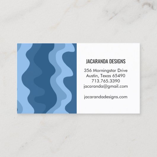 Wavy Stripes Bedankt voor uw bestelling Winkelen Visitekaartje (Achterkant)