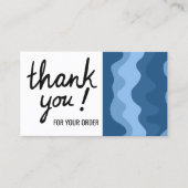Wavy Stripes Bedankt voor uw bestelling Winkelen Visitekaartje (Voorkant)