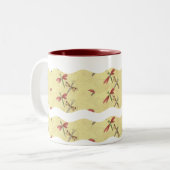 Wavy Stripes - Dragonfly-vertraging: koffie-Mok Tweekleurige Koffiemok (Voorkant links)