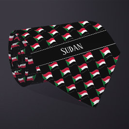 Wavy Sudan Flag Pattern  Stropdas