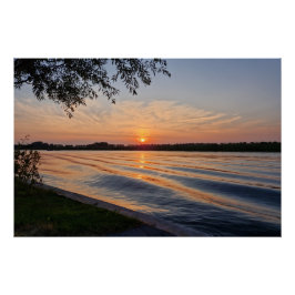 Wavy sunset perfect poster