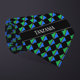 Wavy Tanzania Flag Pattern  Stropdas