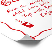 Wavy That's Amore Vrijgezellenfeest Mimosa Bar Poster (Hoek)