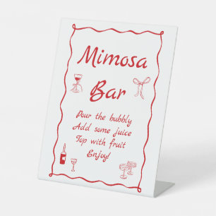 Wavy Thats Amore Vrijgezellenfeest Mimosa Bar Reclamebord Met Voetstuk