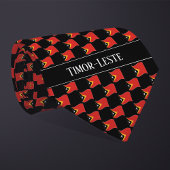 Wavy Timor-Leste Flag Pattern  Stropdas