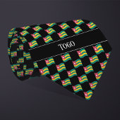 Wavy Togo Flag Pattern  Stropdas