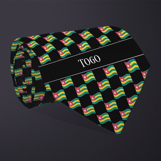 Wavy Togo Flag Pattern  Stropdas