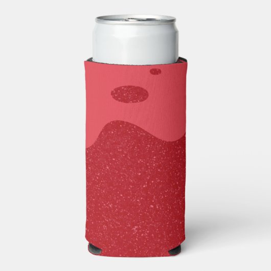 Wavy Tomato Red Custom Can Cooler (Seltzer Voorkant)