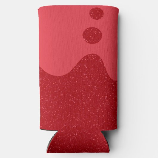 Wavy Tomato Red Custom Can Cooler (Achterkant)