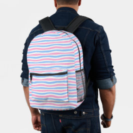 Wavy Trans vlag gedrukte rugzak